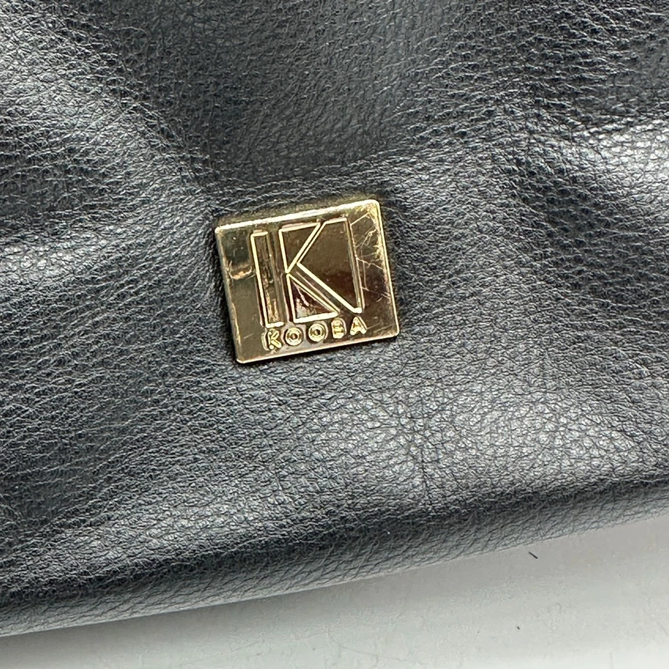 Bolso de Hombro Kooba para Mujer Guijarro Doble Correa Bolsillos Flecos Cuero Negro Foto 3 de 4