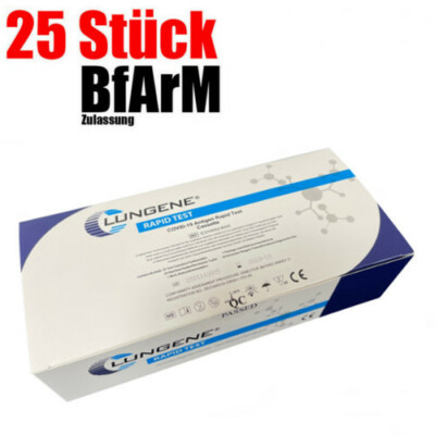25x Clungene Corona Schnelltest Antigen Nasal Test BfArM gelistet Covid-19 CE