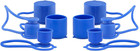 Blue Dust Caps for 1/2" Flat Face Hydraulic Quick Connect Couplers, 4 Sets