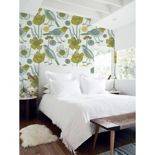 Garden and Birds floral renters fairytale nature wall pastel nursery Wall Mural