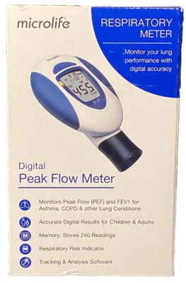 Microlife Peak Flow Respiratory Meter/Respiratory Meter NIB