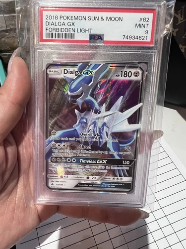 2018 Pokémon Sun & Moon Forbidden Light DIALGA GX #82/131 Graded PSA 9 Mint