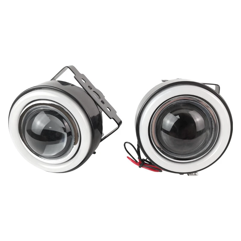 For 1987-2014 Dodge Charger 3" inch Projector White Halo Fog Lights Lamps Pair - Image 3 of 4