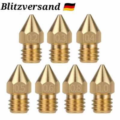 MK8 Düse 3D Drucker Nozzle 0,4mm | Einstellbar von 0,2-2,0mm | Extruder M6 CR10