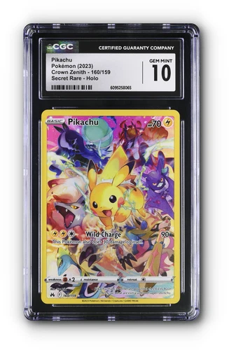 POKEMON 2023 Pikachu 160/159 Crown Zenith Holo -- CGC 10