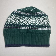 Janie and Jack Green Snowflake beanie Size 4T - 5T
