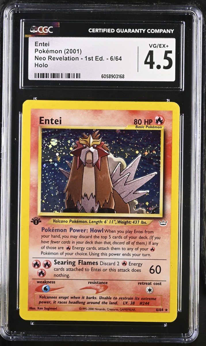 CGC 4.5 Entei Neo Revelation 1st Edition 6/64 Holo Pokemon Card | eBay