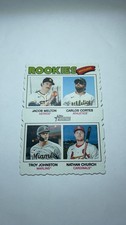 2026 Topps Heritage #373 Melton / Cortes / Johnston / Church Deckle Edge SP RC