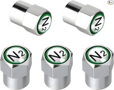5PCS Tire Valve Stem Caps, Metal Hexagon Shape Dust Proof Valve Covers, Leak-Pro
