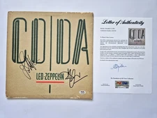 PSA/DNA LED ZEPPELIN Coda LP vinyl SIGNED by 2 Robert Plant AUTOGRAPHS Jones