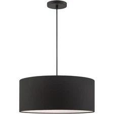 Livex Lighting 45660-04 Bainbridge 3 Light 18 inch Black Pendant Ceiling Light