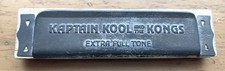 Vintage Kaptain Kool And The Kongs Extra Full Tone Harmonica 2 Sided Wording