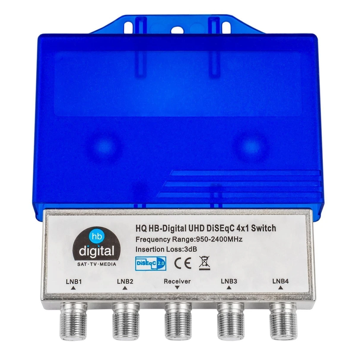 Interruptor conmutador distribuidor DiSEqC SAT protección contra la intemperie 4/1 Switch 2/1 TV LNB 4K