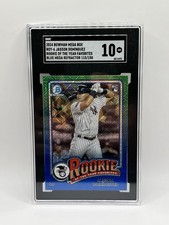 2024 Bowman Mega Box ROY-6 Jasson Dominguez Blue Mega Refractor /150 SGC 10 NYY