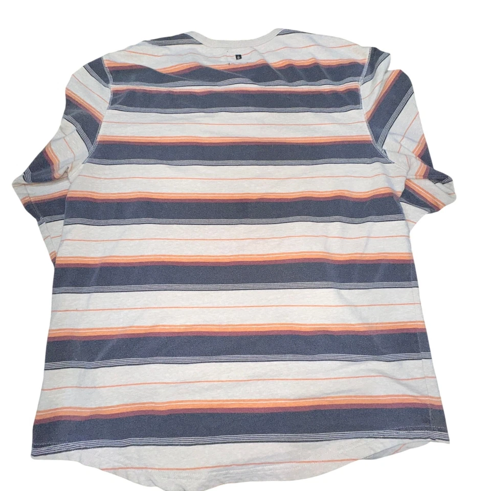Volcom Long Sleeve Tee Shirt Men XL Striped Beige Orange Red Retro 90s Skater - Image 2 of 4