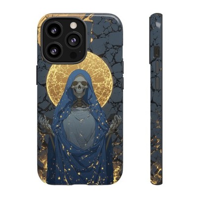For iPhone / Galaxy / Pixel | Phone Ink Case - Celestial Skeleton Golden Glow