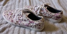 Vans Old Skool Low Top Lace Up Floral Print Shoes-Women's Sz 6.5 Pre-Owned