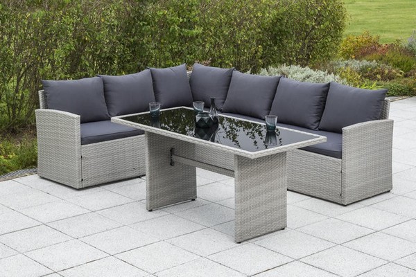 Mx GartenmöBel Lanzarote Eckset Natur LoungemöBel Sitzecke RattanmöBel Eckbank-image