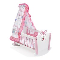 "Howa Bodenwiege / Puppenwiege / Puppenbett \"Lovely Clown\" Weiß/Rosa 2300 B-Ware"