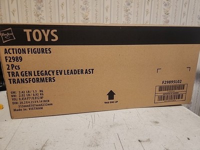 Transformers Sealed Case of 2 - F2989 Tra Gen Legacy Leader EV AST F29895L02