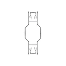 Steel Replacement Leg Set Only for 30 in Tall Seminar Rectangular Folding Table