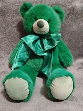 Big Green Bear W Green Bow Tie Plushed Stuffed Animal 22"