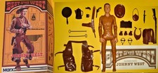Johnny West figure  1974 edition cover Box  24 accessories  manual copy Marx