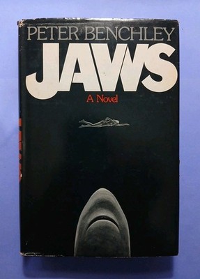JAWS A Novel by PETER BENCHLEY 1974 Hardcover W/Dust Jacket P28 Gutter Code