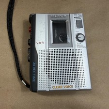 Vintage Sony TCM-200DV Silver Cassette Tape Recorder Clear Voice VOR For Parts
