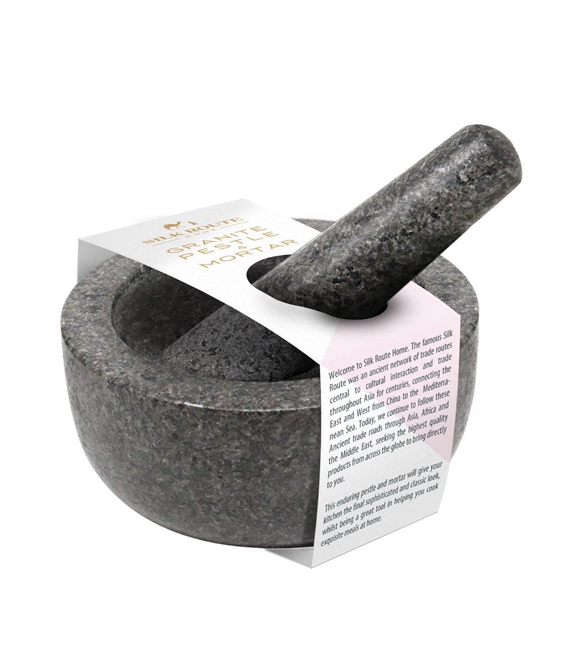 Silk Route Home Classic Granite Pestle & Mortar Black/Grey/White