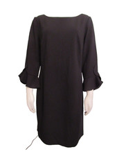 Karl Lagerfeld Paris black long sleeve sheath dress tulip sleeve 12 NWT 118