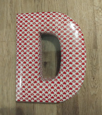 Lettera in tessuto Mamme e Papà - D/Iniziale/Nome/Asilo nido/Camera da letto