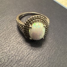 Sterling Opal Ladies Ring Size 7 625 Beautiful