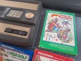 Mattel Intellivision Console Bundle With Games TESTED WORKING READ ALL!