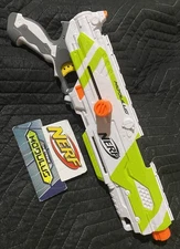 Nerf Elite Longstrike CS6 Dart Blaster Gun Sniper White Green Works Great *