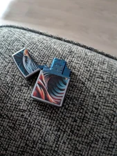 Blue Double Torch Zippo Insert In Rate Eagle Zippo Case