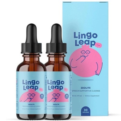 2PCS JoySpring Lingo Leap Kids Zeolite Drops Speech Delay Support Detox Formula