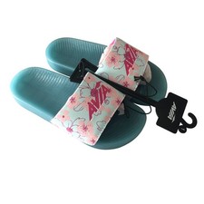 Avia Avi-Light-Up Girls Slide Sandals Blue Pink Floral Size 13