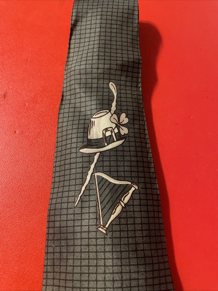 Corbata oscilante vintage años 40 Rayón Sir By Botany Atomic Art Deco tema irlandés Rockabilly Foto 4 de 4