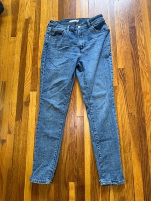 Levis Womens 721 High Rise Skinny Jeans Size 29 Light Wash Denim Mid Rise 29x28