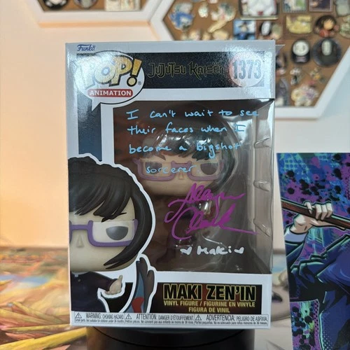 Jujutsu Kaisen Maki Zen'in 1373. Signed Allegra Clark. JSA. Hard Stack.