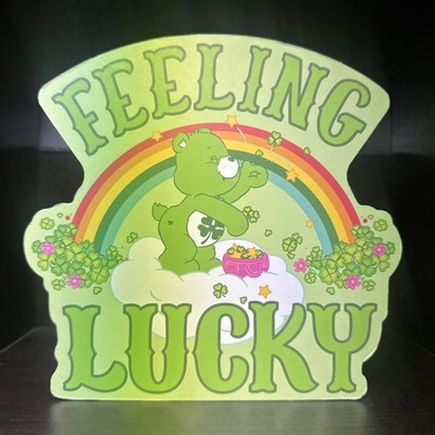 Care Bears  Feeling Lucky  Good Luck Bear Wood Sign By Silver Buffalo 7  X 7 