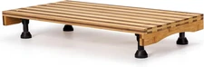 Bamboo Stovetop Cover&Countertop Cutting Board with Adjustable Legs, 21.14 X 11.
