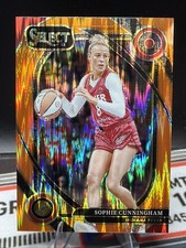 2025 Panini Select WNBA Sophie Cunningham Courtside Orange Flash Prizm SP Fever