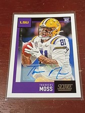 Thaddeus Moss 2020 Score Autograph/Signed/Auto #411 LSU Tigers Rookie Card. rookie card picture
