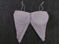 Shein Crop Top Womens XS White Smocked Textured Strap Summer Stretchy Bandeau