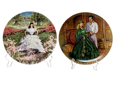 2 Gone With The Wind Collection Plates "Scarlett" & "Scarlett's Green  Dress" | eBay