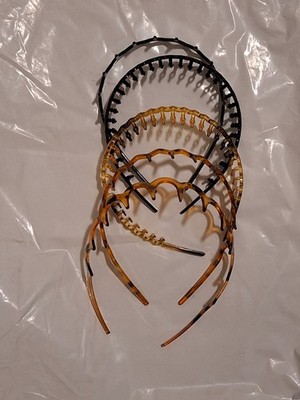 5 Comb Hair Bands, Zig Zag Plastic Headbands for Women Men Girls Teens...