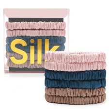 6Pcs Silk Hair Ties Small 22 Momme 100 Pure Mulberry Silk Scrunchies for Women