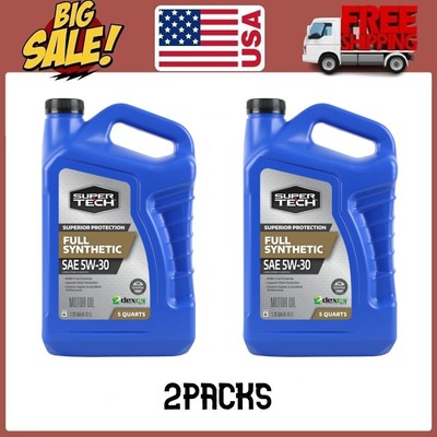  COMBO 2 PACK  Super Tech Full Synthetic SAE 5W-30 Motor Oil, 5 Quarts